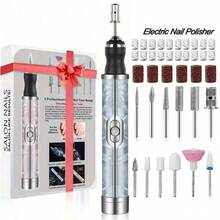 12-In-1 Electric Nail Grinder Kit, Multi-Function Nail Drill, USB Rechargeable - For Thick Nails Nail Sanding Machine, Professional 4 Speed Electric Nail File, Nail Polishing Care Shaping Tool, Beauty Manicure Tool, Women Gift, Quality Product At A Good Price - Blue - View 13