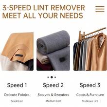 Fabric Shaver, Lint Remover Rechargeable 3-Speed Remove Fuzz, Pilling For Wool, Clothes, Sweater, Coat, Electric Lint Shaver With Stainless Steel Replacement Blades, Light Beige - A - View 6