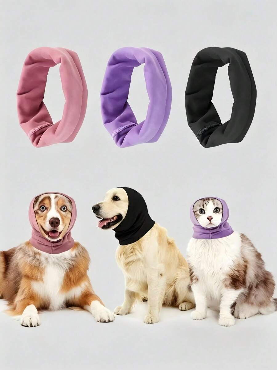 PAWSIN Dog Quiet Ear Muffs, Anxiety Relief Dog Head Protection Cover, Suitable For Fireworks And Other Noisy Environments, Head Protection Device For Pet Bathing And Blow Drying - Multicolor - View 1