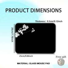 Extra Smooth Glass Mouse Pad, Silky Gliding, Low Friction, Waterproof & Anti-Slip, Suitable For Gaming & Office, Easy To Clean & Durable, 9H Hardness Tempered Glass, Large Size For Computers & Laptops - Thickness: 0.3cm/0.12inch - View 15