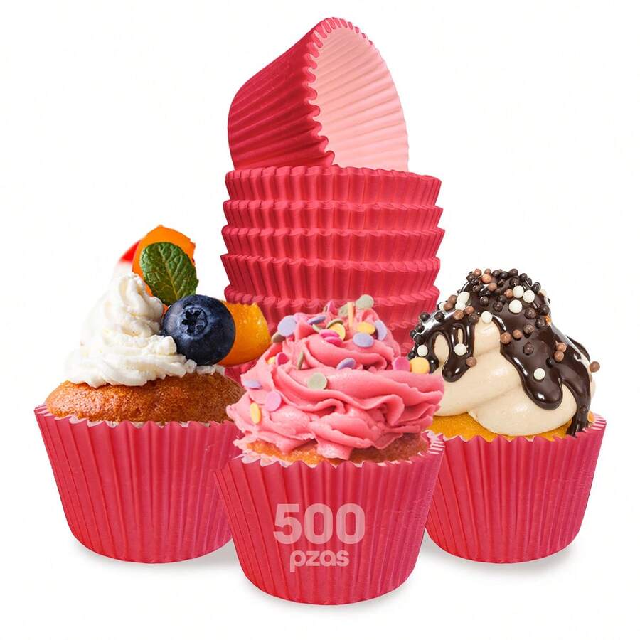 Red Cupcake Liners For Baking, 500 Pcs Standard - View 1