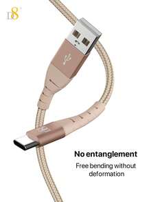 D8 USB Type C 數據線 (1M, 60W/3A) USB A 轉 USB C 快充編織線，高速數據同步線，尼龍編織耐用充電線，適用於 iPhone17/16/15、1+ Android 手機，適合室內/戶外旅行/車用，女性 3C 配件，時尚耐用防纏繞充電線，PD 快充線，數據傳輸線，適用於 Type-C 充電器 - 彩色 - 查看 8