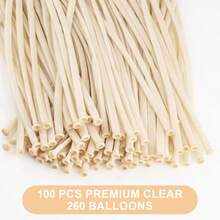 Clear 260 Balloons 100 PCS Premium Long Skinny Latex Balloons For Animal Twisting Beginners Weddings Birthdays Party Decorations - Trong sáng - Xem 2