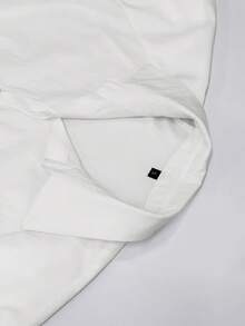 Blusa blanca de verano para mujer con cuello vuelto y mangas obispo, top casual de largo regular para oficina, trabajo, desplazamientos y salidas - Blanco - Ver 4