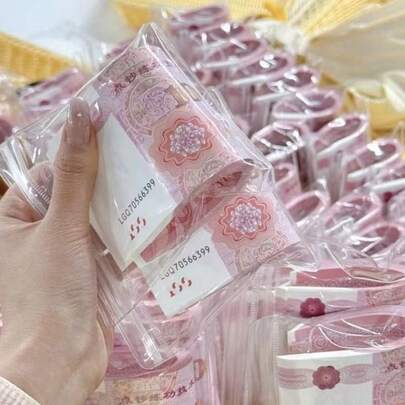 50pcs/Set Novelty Soft Plush Money Flower Toy, Unique Money Flower Practice Paper Plush Toy, Ideal Birthday Gift For Friends, Stress Relief Toy For Adults & Teenagers, Comfortable Visual Experience, Ideal Gift For Couples & Gamers To Relieve Stress