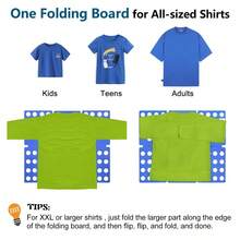 1 Pack Durable PP Clothes Folding Board, Silicone Clips, No Wrinkles, Saves 50% Drawer Space For Shirts, Sweaters, Pants & Towels - Multicolor - View 6