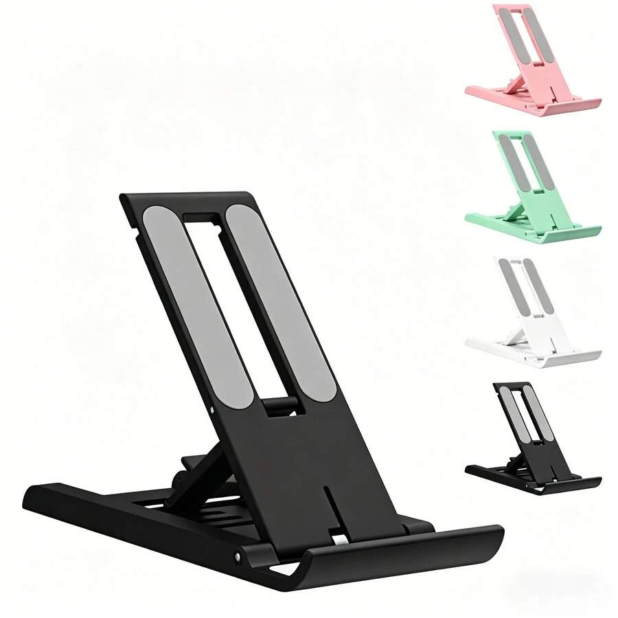 Adjustable Mini Foldable Phone Stand 1PC Macaron Color Foldable Cell Phone Stand, Multi-Angle Portable Slouchy Desktop Holder For Smartphone & Tablet, Universal Desk Cradle For Watching Videos, Live Streaming Mother's Day Gift