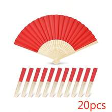 客製化文字 LOGO 紅色婚禮扇，婚禮伴手禮，婚禮伴手禮扇，婚禮派對伴手禮，新娘禮品伴手禮，折疊手扇，大宗手扇，夏季扇，歐式紙製新娘派對禮品，個性化禮品，完美禮品，新娘婚前派對禮品 - 彩色 - 查看 12