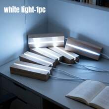 Rectangular Wooden LED Light Base, 3 Color Options, With Display Stand And USB Power Supply, Suitable For Crystal Glass, Acrylic Resin, Art Desktops, Night Lights, Holiday Decor, Providing Warm Light/White Light/Color Light - Through Slot - View 12