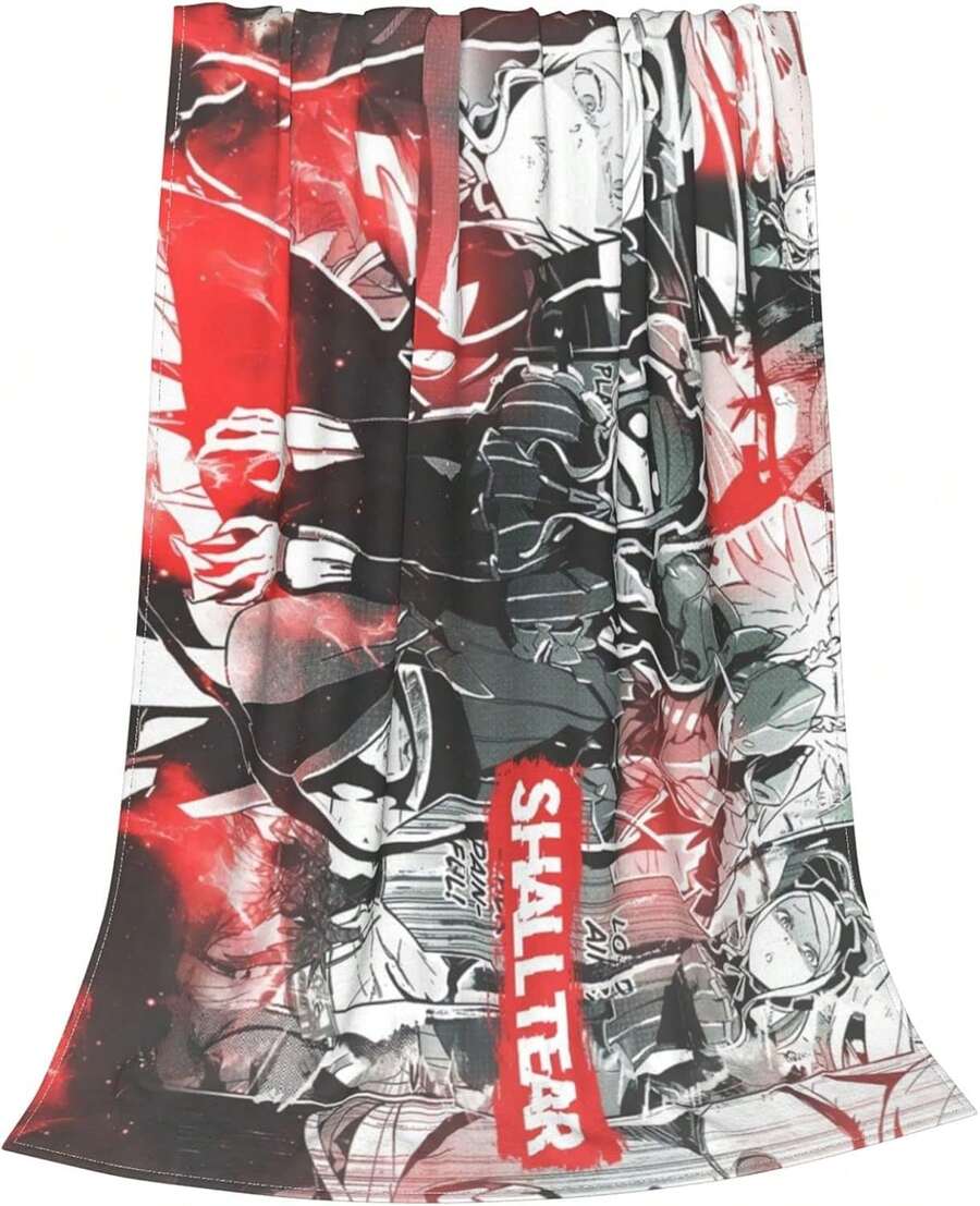 Anime Overlord Shalltear Bloodfallen Blanket Unisex Blankets Soft Plush Fleece Throw Blankets For Couch Sofa Bedding Living Room - màu đen - Xem 1