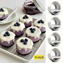1 Set, 4-Inch Round Snowflake Cake Mold With Removable Bottom Aluminum Baking Pan And Non-Stick Aluminum Baking Mold. Suitable For Snowflake Cakes, Sponge Cakes And Desserts. Oven- Cake Base For Making Pastries, Cakes And Sweets. An Ideal Choice For Holiday Baking Tools. - View 6