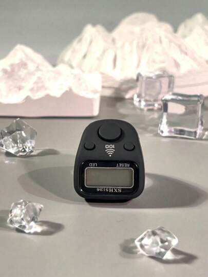 Nuevo anillo contador de material de goma, contador portátil multiusos, anillo contador con pantalla digital, adecuado para contar oraciones, inventario, tráfico peatonal, festivales de sacrificio, regalos y talla grande