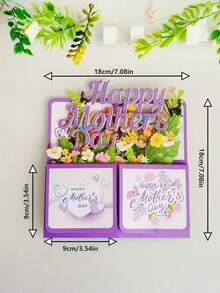 1 st kreativt 3D popup-kort för mors dag, 3D-lådadesign, unikt mors dag-hälsningskort - Hälsningskort - Visa 10