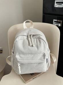 1pc's New Minimalist Backpack Is Casual, Simple, And Stylish. It Features A Zipper Design And Adjustable Shoulder Straps, Making It Suitable For Teenagers, Shopping Trips, And Travel. It Easily Holds Everyday Essentials, Is A Versatile Piece, And A Fashion Favorite, Suitable For Various Styles And Occasions. It's Highly Adaptable And Also Makes A Great Gift For Friends. - Multicolor - View 6