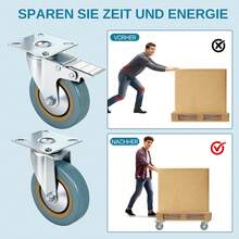 Pulleys - Light Blue - 4 Inches (100mm) - View 5