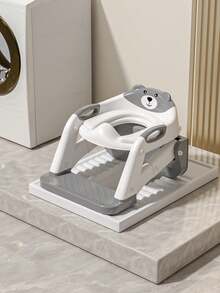 1 pieza Orinal infantil 3 en 1, asiento de entrenamiento plegable con taburete para niños y niñas - Multicolor - Ver 5