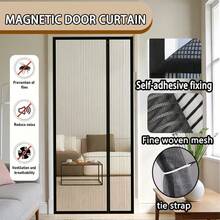 Summer Magnetic Hands-Free Anti-Mosquito Door Curtain, Auto Magnetic Closure, Wear-Resistant & Washable, Fine Mesh Anti-Insect - Side Opening - View 1