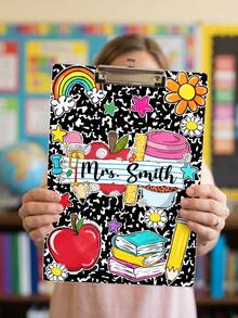 1pc Custom Teacher Clipboard Composition Book With Name, Personalized Teacher Gifts, Teacher Appreciation, Back To School Gift, End Of Year Gift - Multicolor - View 7