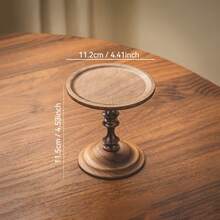 1 Set Vintage Walnut Wood Candle Holder With Ceramic Bone Translucent Shade, Decorative Scented Candle Holder For Romantic Dining Table, Cabinet, Outdoor Gathering, Luxury Creative Wooden Candle Holder For Home Use - Brown - View 12