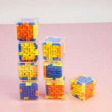 10pcs 3D Maze, Mini Magical Maze Balls, Spherical And Cubic, Marble Maze Game, Birthday Gift - Multicolor - View 6