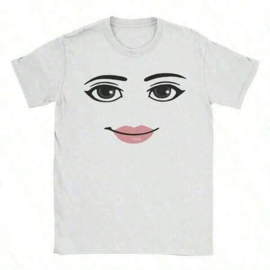T Shirt Print ,Graphic-Cotton Tees Size Plus, Cartoon Round Neck Short Sleeve, Graphic-Shirt Cotton Tees Size PlusPrinted T-Shirt Cotton Plus Size Men's Clothing, High Quality Novelty Robloxs Woman Face Game Meme Graphic T Shirts Men Women Fashion Short Sleeve T-Shirts Unisex Tops ,Y2K,Oversized Shirt Men S-5XL,Summer Tops ,Y2K,Oversized Shirt Men S-5XL,Summer Tops ,Y2K,Oversized Shirt Men,With Shirt,Summer Tops,Shirt Suitable - trắng - Xem 1
