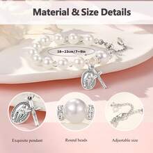 Exquisite Cross Bracelet For Baptism, Communion, Catholic Confirmation, Easter Gift, Suitable For Giving Blessings To Granddaughters, Daughters, And Sisters On Easter, Birthdays, And First Baptism - Cross Bracelet - View 3
