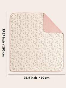 1pc Customized Embroidered Baby Stroller Blanket, High-Quality Printed Edged Soft & Skin-Friendly Warm Throw Blanket For Sofa - Multicolor - View 5
