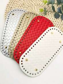 5 buah Alas Tas Rajutan Buatan Tangan Gaya Bohemian dengan Lubang, Aksesoris Tas DIY - Berbagai Warna, Bentuk Oval Panjang, Cocok untuk Tas Tangan DIY, Dompet, dan Kerajinan Tangan, Pembuatan Tas DIY, Warna Acak, Bentuk Dompet, Kerajinan Tangan - MultiWarna - View 7