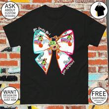 Summer New Arrival Unisex Teen Spurs Coyote Mascot Bow Print Crew Neck Tee, Cute Playoffs 2026 Basketball Casual Short Sleeve Daily Top - 黑色 - 查看 1