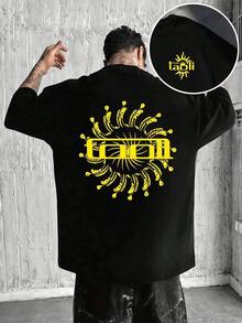 T-Shirt With Tool Band Graphic, Breathable, Double-Sided, Durable, Oversized, Minimalist, Versatile, For Everyday Use. - màu đen - Xem 1
