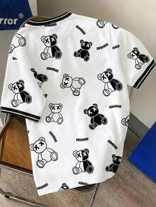 Camiseta de corte recto de talla estándar para hombre - Blanco - Ver 2