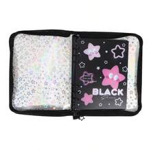 Sổ tay A5 Laser Star có khóa kéo, Sổ nhật ký tự làm, Album ảnh thần tượng trong suốt, Văn phòng phẩm dễ thương. - Nhiều màu - Xem 9