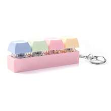 1pc Finger Keychain Keyboard Press Toy, Keyboard Gadget, Clicking Toy, Finger Spinner Keychain Sensory Toy, Finger Toy, Anxiety Relief Toy, Collectible Party Item, Creative Teen Toy, Ideal Gift For Valentine's Day, Easter, Birthday (Random Color) - Multicolor - View 7