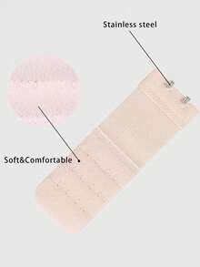 12pcs Elastic Bra Extender With 2/3/4 Hooks, Adjustable And Comfortable - Apricot - View 2