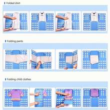 1 Pack Durable PP Clothes Folding Board, Silicone Clips, No Wrinkles, Saves 50% Drawer Space For Shirts, Sweaters, Pants & Towels - Multicolor - View 12