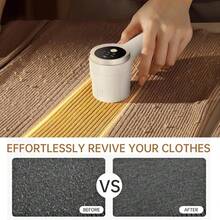 Fabric Shaver, Lint Remover Rechargeable 3-Speed Remove Fuzz, Pilling For Wool, Clothes, Sweater, Coat, Electric Lint Shaver With Stainless Steel Replacement Blades, Light Beige - A - View 5