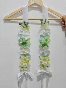 1 pieza Faja de flores artificiales para boda y fiesta nupcial - Faja decorativa ceremonial y accesorio para fotografía - Multicolor - Ver 14