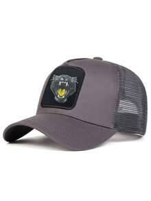 1pc Men's Baseball Mesh Cap With Tiger Animal Pattern, Outdoor Sun Protection Casual Mesh Hat, Suitable For Business, Travel, Beach, ,Festival,Holiday - Multicolor - View 19