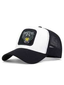 1pc Men's Baseball Mesh Cap With Tiger Animal Pattern, Outdoor Sun Protection Casual Mesh Hat, Suitable For Business, Travel, Beach, ,Festival,Holiday - Multicolor - View 18