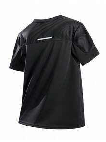 3pcs Abstract Wave Print Colorblock Short Sleeve Crew Neck Casual T-Shirts For Men, Suitable For Daily And Streetwear Styles Sports - Multicolor - View 2