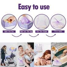 200 Per Box. Pull-Out Design, Disposable Baby Diaper Bags, Waterproof Baby Diaper Waste Bags, Easy To Carry And Use. - Multicolor - View 2