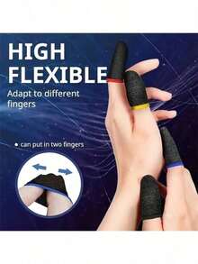 10pcs/20pcs Breathable Anti-Sweat Gaming Finger Sleeves, Comfortable & Precise, Enhance Gaming Experience, Elastic/Odor-Resistant/Good Conductivity - A - View 7