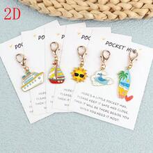 Bộ 5/6 móc khóa độc đáo, đáng yêu chủ đề đại dương, bao gồm móc khóa hình vỏ sò, ốc xà cừ và các hình dạng khác, kèm theo thiệp chúc mừng nhỏ xinh, thích hợp cho kỳ nghỉ biển, tiệc sinh nhật, đám cưới, ngày tình bạn, có thể dùng làm quà cảm ơn hoặc quà lưu niệm. - Nhiều màu - Xem 8