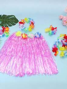 Bộ 5 chiếc váy cỏ nhiệt đới Hawaii, váy cỏ kiểu Hawaii rực rỡ để trang trí tiệc, thích hợp cho kỳ nghỉ hè ở bãi biển, quà tặng tiệc Hawaii, quà tặng sáng tạo, đồ trang trí tiệc, biểu diễn múa Hawaii với phụ kiện đội đầu, đồ dùng tiệc Hawaii, phụ kiện tiệc bãi biển nhiệt đới - D - Xem 7