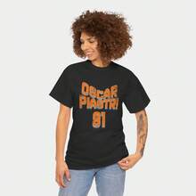 Camiseta de Carreras de Fórmula 1  Oscar Piastri |   Regalo Vintage F1 para Fanáticos de las Carreras - Negro - Ver 10