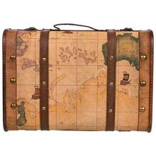 Wanderlust Valigia in legno marrone 43x30x17h cm - Castano - Visualizzare 2