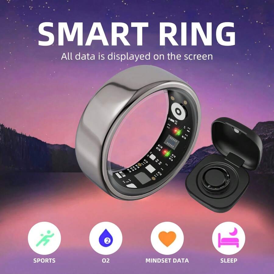 Cincin Pintar Tahan Air Terbaru 2026, Koneksi Nirkabel, Berbagai Mode Olahraga, Ringan Seperti Bulu, Mode Tidur, Penghitung Langkah, Desain Nyaman, Hadiah Ideal untuk Teman - View 1