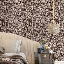 1 cuộn giấy dán tường dày dặn họa tiết da báo, chống thấm nước và có thể tháo rời, màu vàng độc đáo và thời trang, thích hợp cho phòng ngủ và phòng tắm. - màu nâu - Xem 14