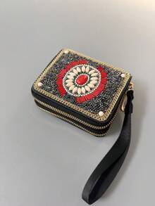 Ví đựng thẻ đa năng phong cách Bohemian bán chạy nhất với họa tiết cây tiền, mắt, công, lá và ngăn đựng tiền xu có khóa kéo, món quà sáng tạo dành cho bản thân và bạn bè. - Nhiều màu - Xem 22