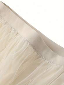 Super  Irregular Design Sense Fashionable Sweet Skirt - Màu be - Xem 7